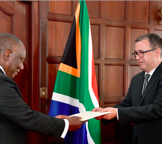 Cyril Ramaphosa and Austin Gormley