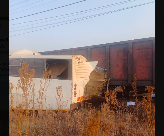 School bus and train accident