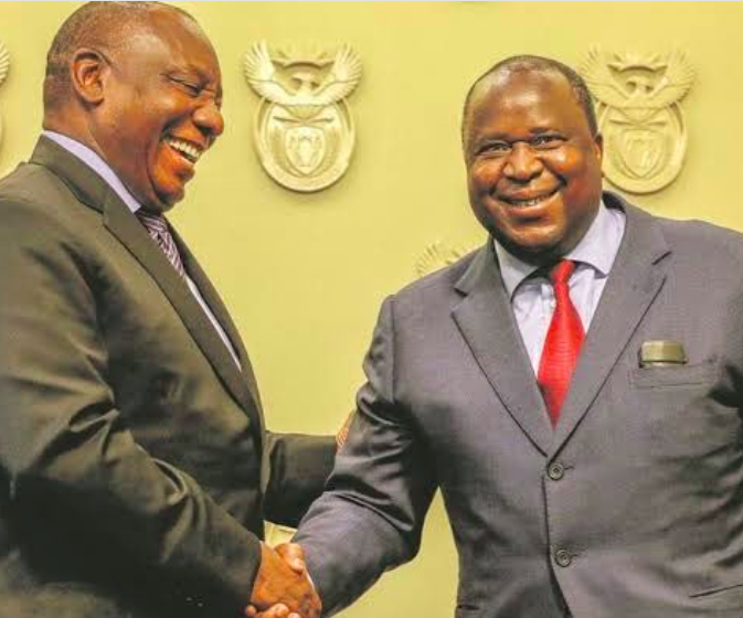 Cyril Ramaphosa and Tito Mboweni