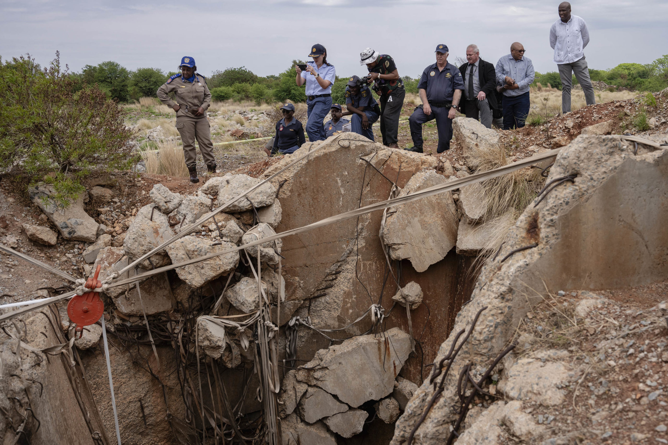 Scene at Stilfontein in zama zama rescue