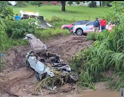 WATCH | Body of woman found after car washed away in KZN floods